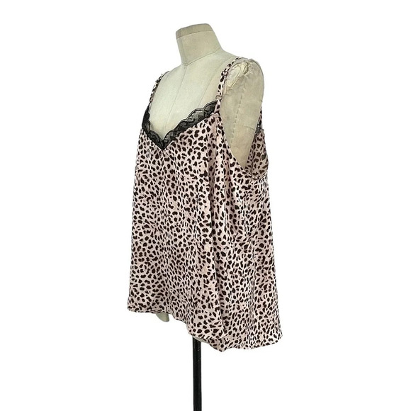 Torrid Sophie Satin Lace Trim Swing Cami Cheetah Leopard Print Plus Size 2X - Picture 5 of 9